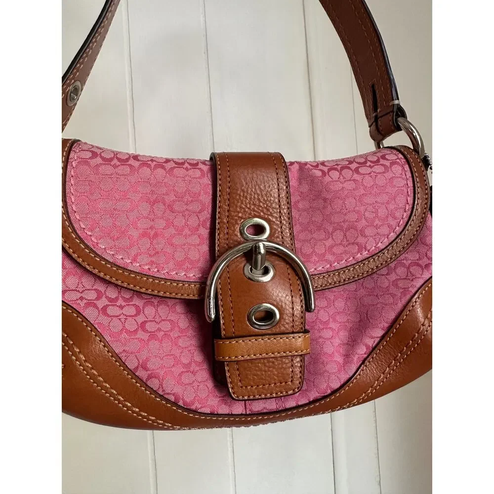Coach | Bags | Y2k Coach Pink Mini Soho Signature C Canvas